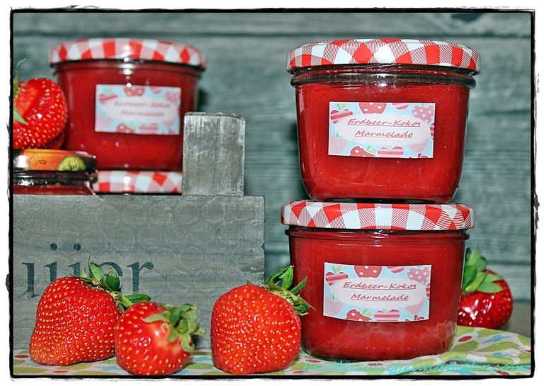 Erdbeer-Kokos-Marmelade - Brotbackliebe ... und mehr