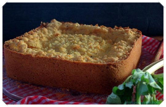 Rhabarber-Quark-Kuchen mit Streuseltopping - Brotbackliebe ... und mehr