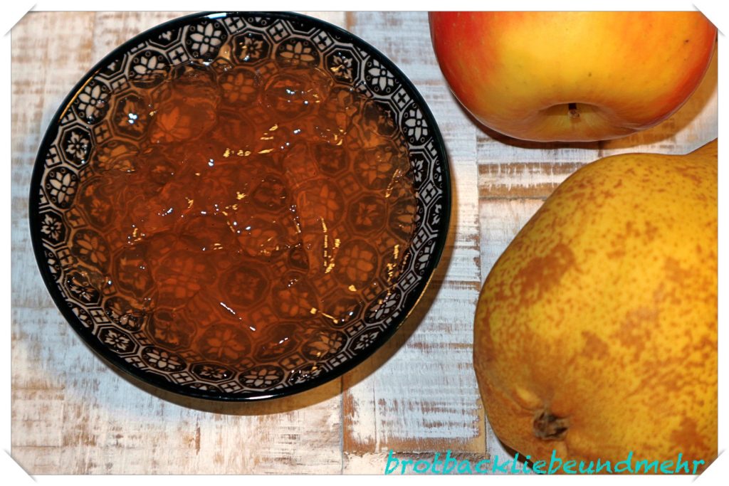 Apfel-Birnen-Gelee mit Vanille und Zimt - Brotbackliebe ... und mehr