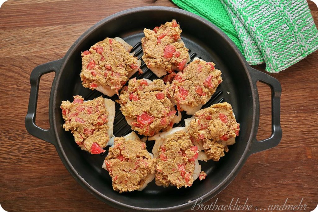 Kabeljau-Rückenfilet mit Tomaten-Kruste - Brotbackliebe ... und mehr