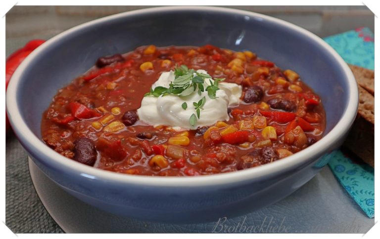 Vegetarisches Chili sin carne - Brotbackliebe ... und mehr