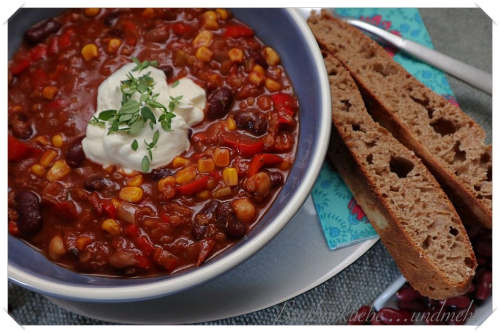 Vegetarisches Chili sin carne - Brotbackliebe ... und mehr