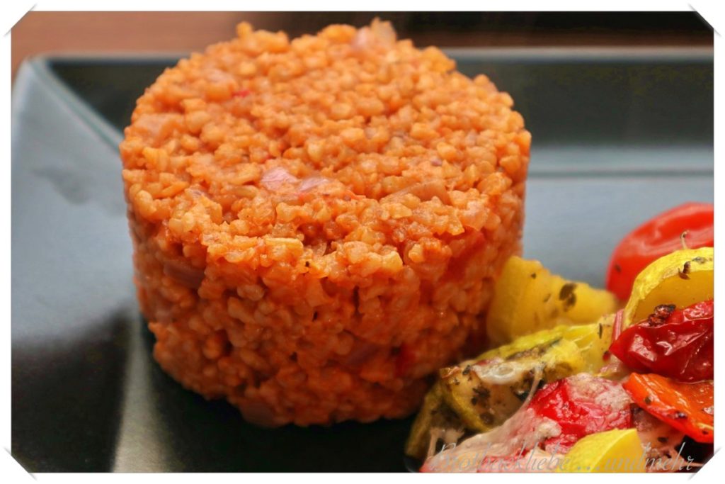 Bulgur-Risotto mit Ofengemüse und Petersilien-Joghurt - Brotbackliebe ...