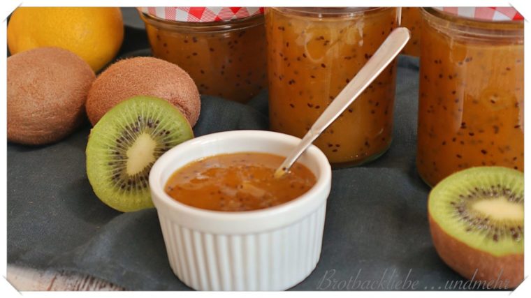 Kiwi-Mango-Apfel-Marmelade - Brotbackliebe ... und mehr